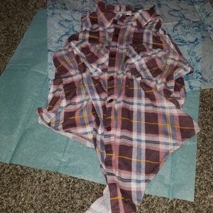 Plaid country girl button down tank